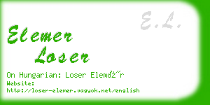 elemer loser business card